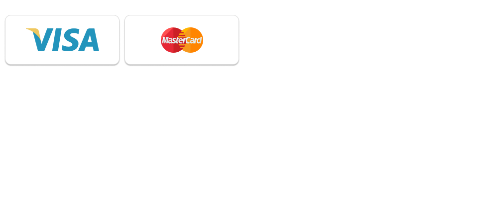 Credit/debit card Visa MasterCard