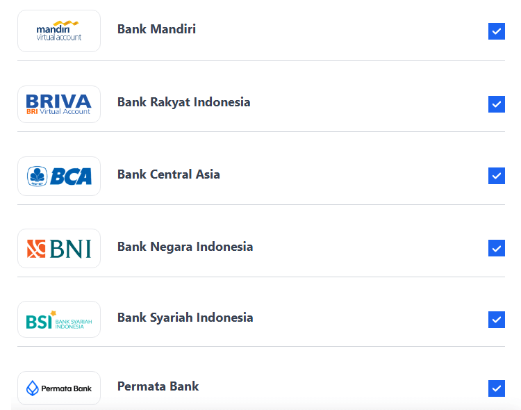 Pembayaran transfer VA Winpay Link